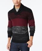 Alfani Black Shawl-collar Colorblocked Sweater, Only At Macy's