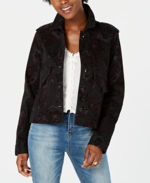 American Rag Juniors' Printed Velvet Jacket, Created For Macy's