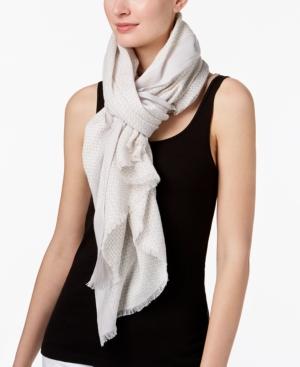 Eileen Fisher Tencel Printed Fringe Scarf