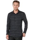 Perry Ellis Big And Tall Tonal Plaid Shirt