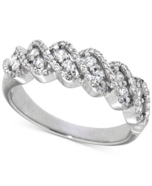Diamond Twisted Band (1/2 Ct. T.w.) In 14k White Gold