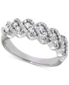 Diamond Twisted Band (1/2 Ct. T.w.) In 14k White Gold