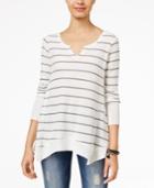 American Rag Striped Handkerchief-hem Sweatshirt, Only At Macy's