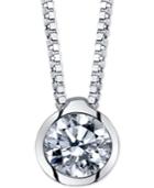 Diamond Bezel 18 Pendant Necklace (1/4 Ct. T.w.)