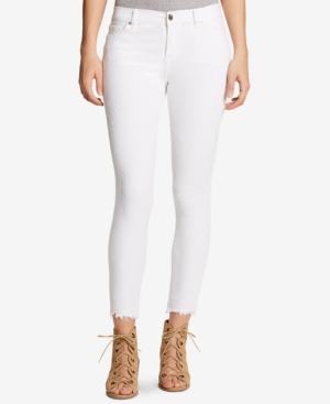 William Rast Frayed Star-pattern Skinny Jeans
