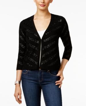 Charter Club Cashmere Chevron Sequined Cardigan, Only At Macy's