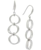 Robert Lee Morris Soho Silver-tone Triple-circle Drop Earrings