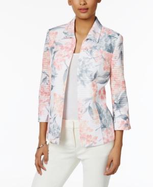 Alfred Dunner Rose Hill Floral-print Jacket