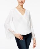 Bcx Juniors' High-low Faux-wrap Top