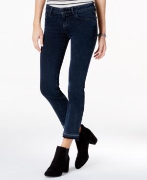 Dl1961 Mara Ankle Mid Rise Instasculpt Straight Snap-cuff Jeans