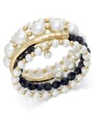 Thalia Sodi Gold-tone Imitation Pearl Coil Bracelet, Only At Macy's