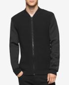 Calvin Klein Men's Textureblocked Full-zip Sweater