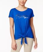 Thalia Sodi Logo Tie-front T-shirt, Only At Macy's