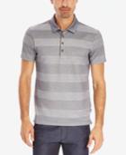 Boss Black Mercerized Striped Cotton Polo Shirt