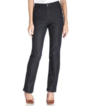 Style&co. Petite Jeans, Tummy Control Slim Leg, Black Blue Wash