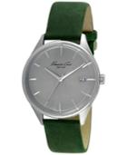 Kenneth Cole New York Men's Green Leather Strap Watch 42mm 10029308