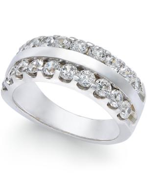Diamond Two-row Ring (1-1/2 Ct. T.w.) In 14k White Gold