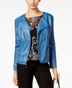 Alfani Faux-leather Moto Jacket, Only At Macy's