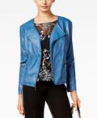 Alfani Faux-leather Moto Jacket, Only At Macy's