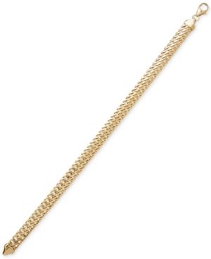 Mesh Link Bracelet In 14k Gold, Made In Italy