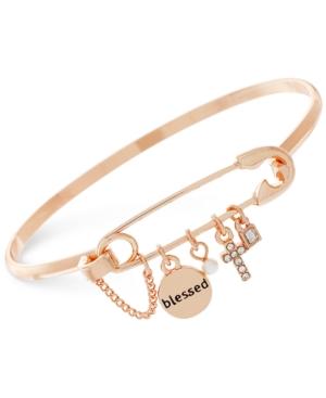 Bcbgeneration Blessed Safety Pin Charm Bangle Bracelet