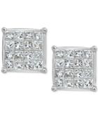 Diamond Quad Earrings (3/4 Ct. T.w.) In 10k White Gold