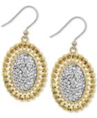 Lucky Brand Gold-tone Pave Cluster Drop Earrings