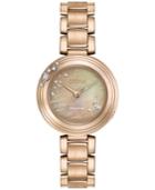 Citizen Eco-drive Women's Carina Diamond Accent Rose Gold-tone Stainless Steel Bracelet Watch 28mm Em0463-51y