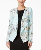 Ny Collection Floral-print Woven Jacket