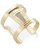 Thalia Sodi Gold-tone Geo Pave Cuff Bracelet, Only At Macy's