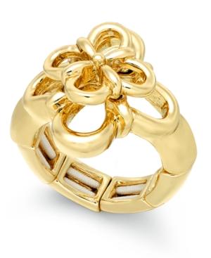 Charter Club Gold-tone Flower Stretch Ring, Only At Macy's