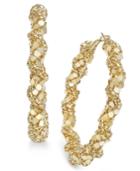 Thalia Sodi Gold-tone Twisted Chain Hoop Earrings, Only At Macy's