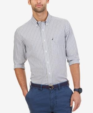 Nautica Men's Wrinkle-resistant Marigold Plaid Shirt