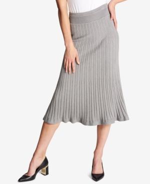 Dkny Ribbed Midi Skirt