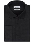 Calvin Klein Steel Slim-fit Non-iron Performance Black Dot Print Dress Shirt