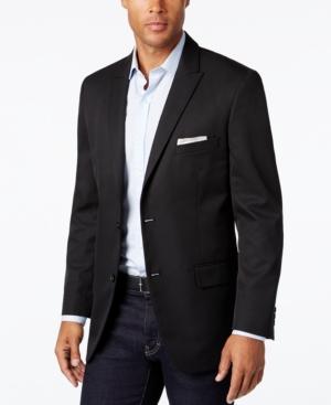 Alfani Men's Slim-fit Black Herringbone Sport Coat
