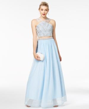 Say Yes To The Prom Juniors' 2-pc. Embellished Crop Top & Skirt, A Macy's Exclusive Style