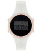 Inc International Concepts Women's Digital White Silicone Strap Watch 38mm In017rgwh, Only At Macy's