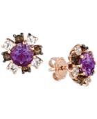 Le Vian Multi-gemstone (1-1/6 Ct. T.w.) Stud Earrings In 14k Rose Gold