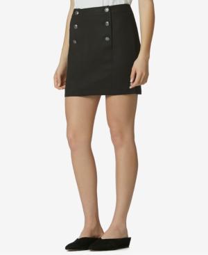 Avec Les Filles Button-detail Mini Skirt