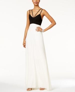 Jill Jill Stuart Colorblocked Double-strap Gown