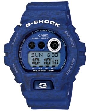 G-shock Men's Digital Blue Heathered Resin Strap Watch 58x54mm Gdx6900ht-2