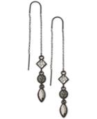 Dkny Triple-crystal Threader Earrings, Created For Macy's