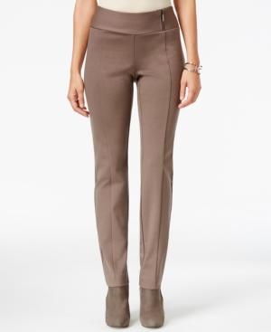 Alfani Petite Side-zip Slim-fit Pants, Only At Macy's