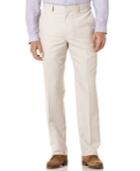 Cubavera Pants, Linen Blend Flat Front Herringbone Pant