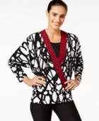 Alfani Printed Faux-wrap Top, Only At Macy's