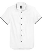 Armani Exchange Men's Short-sleeve Tipped Woven Shirt
