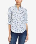 Polo Ralph Lauren Boyfriend Fit Floral-print Cotton Shirt