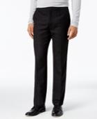 Alfani Collection Men's Classic-fit Textured Crosshatch Flat-front Pants