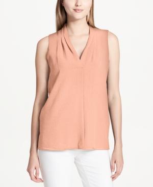 Calvin Klein V-neck Crinkle Top